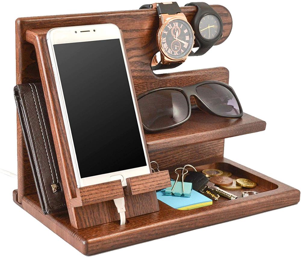 Best Design Phone Holder and Docking Station in Australia = Smart Wood Designs = Wood Phone Docking Station = Desktop Organizer
